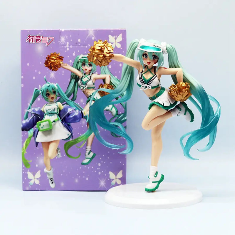 Hatsune Miku Cheerleader 18cm Anime PVC Figure Kawaii Collectible Toy