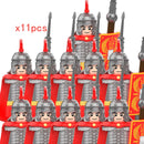 Medieval Dragon Knights Heavy Armor Building Bricks Action Figure Set 11pcs