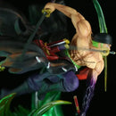 24cm One Piece Roronoa Zoro Luminous GK PVC Statue Collectible Display