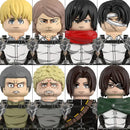 Attack on Titan Anime Building Blocks Mini Action Figures Levi Eren Mikasa Gift