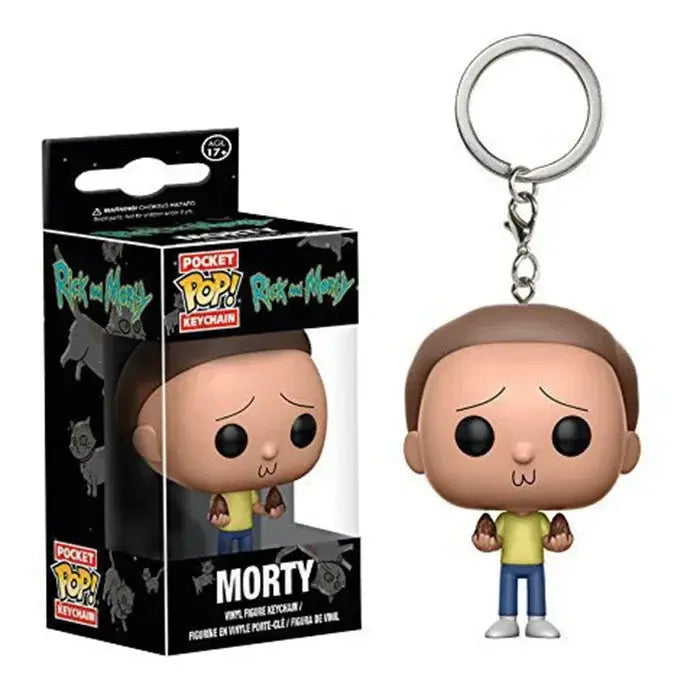 Funko Pop Rick and Morty Keychain Vinyl Figures Pickle Rick Morty Meeseeks