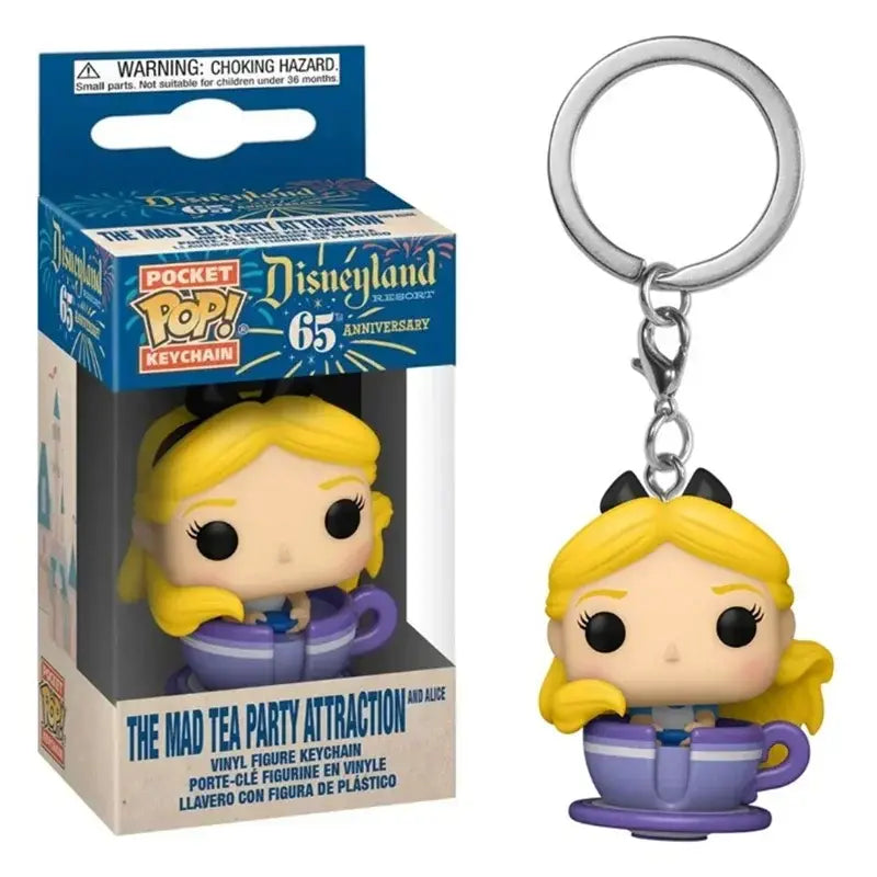 Funko Keychain Disneyland 65th Anniversary Alice Mad Tea Collectible