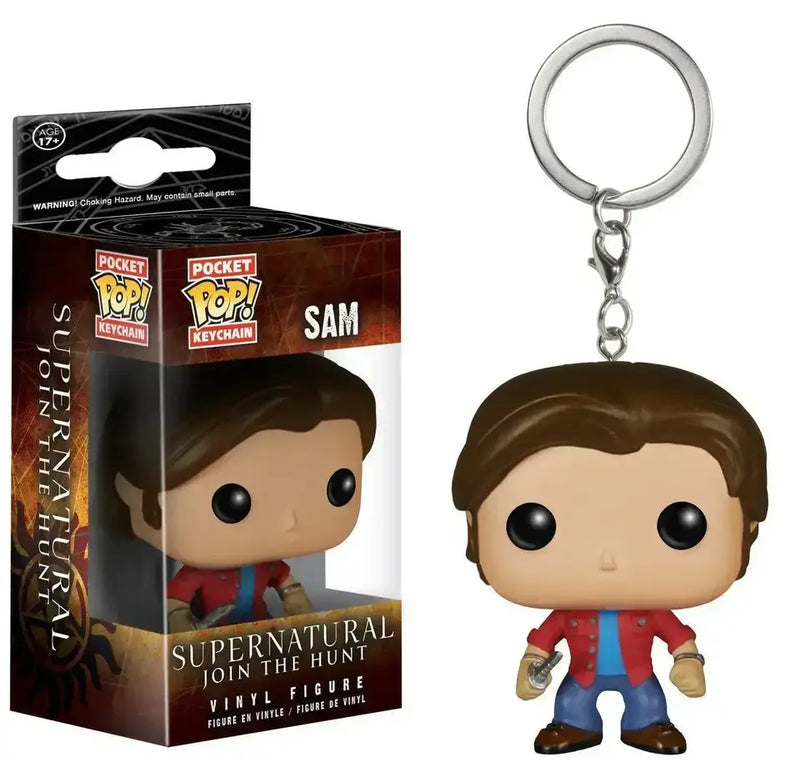 Funko Pop Supernatural Castiel Sam Dean Keychain Vinyl Figure Collectible