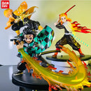 Demon Slayer Tanjiro Zenitsu Rengoku PVC Anime Action Figure Set