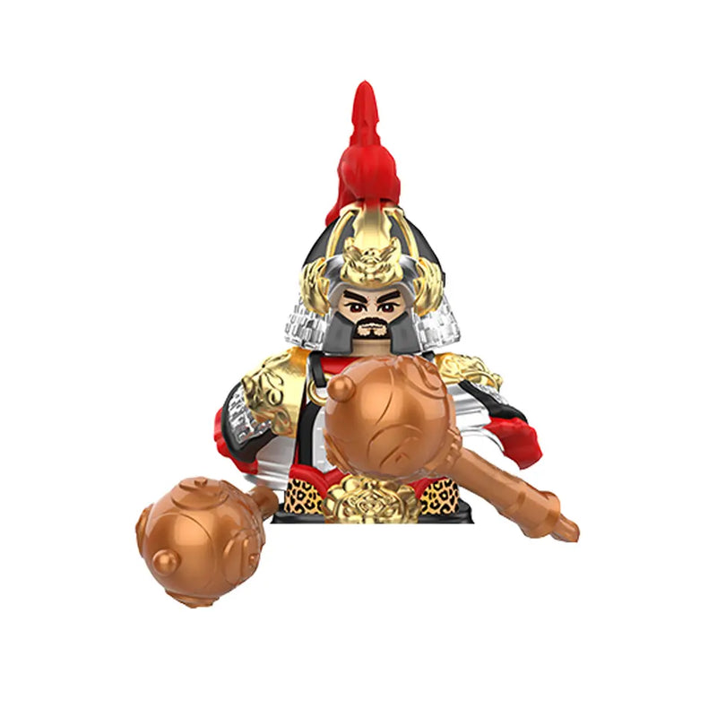 Ancient Chinese Hero Yue Fei Armor Soldier Building Block Figure Toy Gift