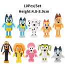 Bluey and Bingo Family Mini PVC Action Figures Cartoon Collectible Set