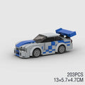 MOC City Racing Supercar Building Blocks R34 RX7 Supra Model