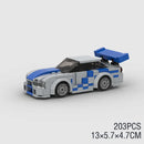 MOC City Racing Supercar Building Blocks R34 RX7 Supra Model
