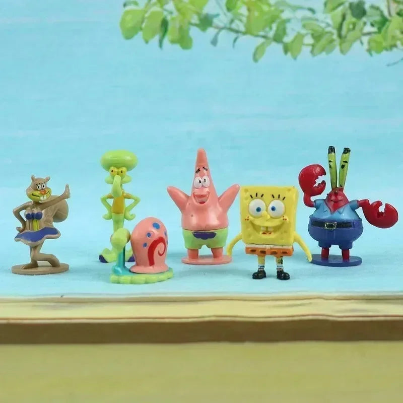 Spongebob Mini Action Figures 6pcs 5.6CM Gift Set for Kids