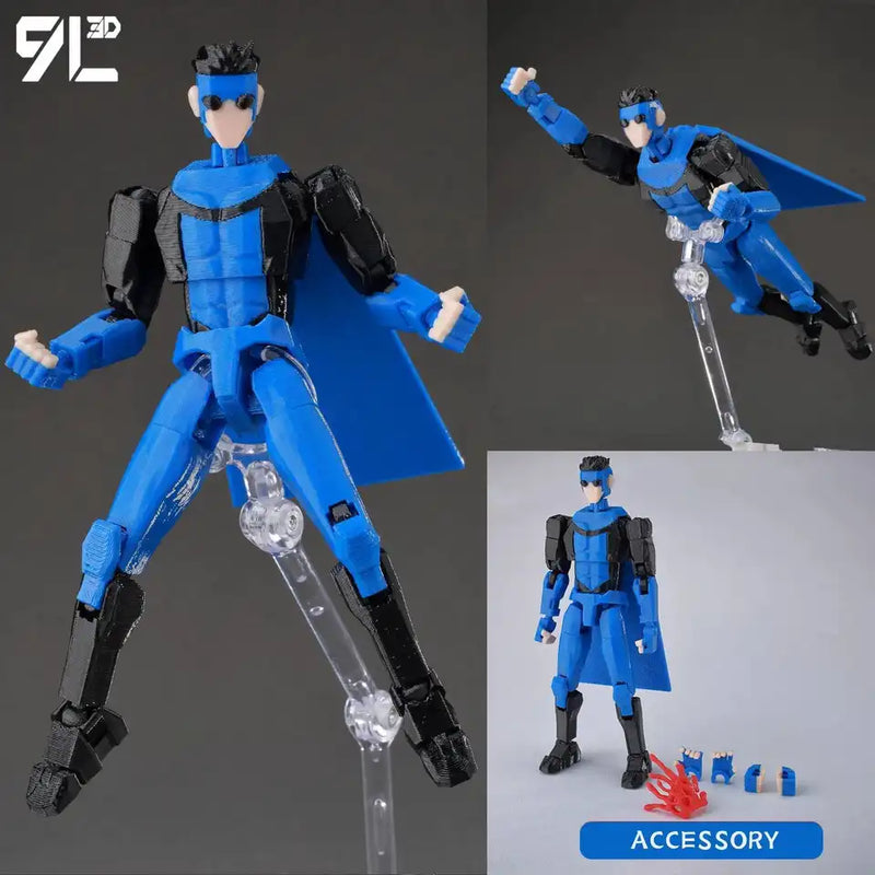Invincible 2.0 Superhero 3D Printed Action Figure Multi-Joint Toy
