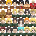 Attack on Titan Anime Building Blocks Mini Action Figures Levi Eren Mikasa Gift