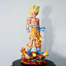 Dragon Ball Z Goku Figure with LED Base and Swap Heads Collectible Statue