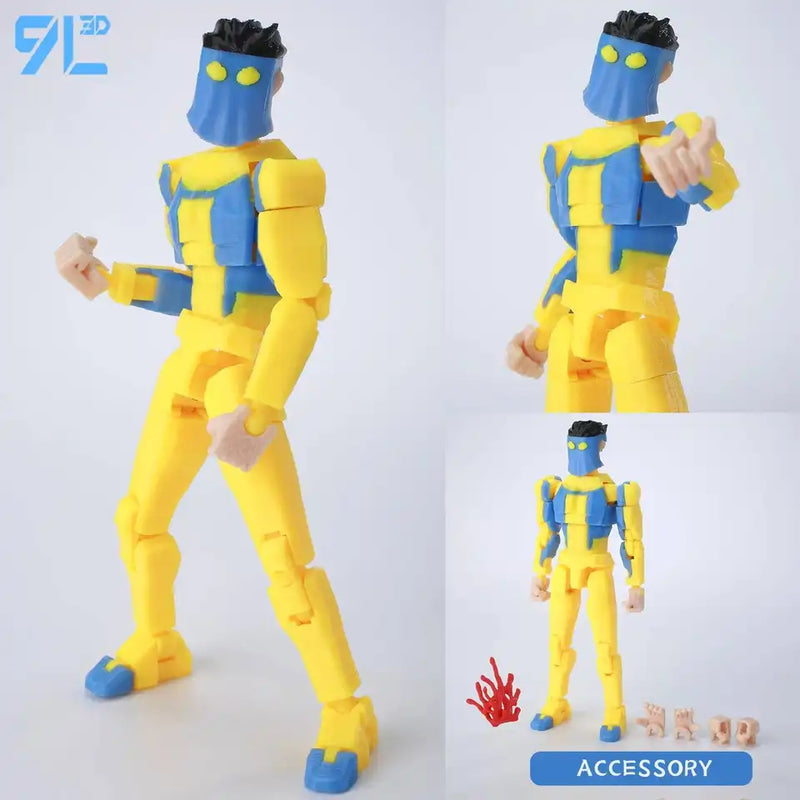 Invincible 2.0 Superhero 3D Printed Action Figure Multi-Joint Toy