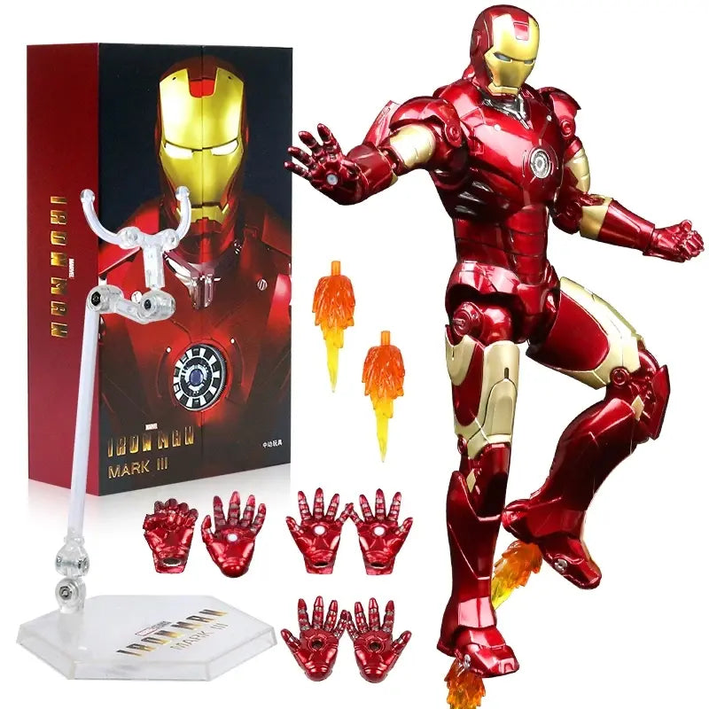 Iron Man MK1-MK50 Movable Action Figure 7-Inch Collectible Movie Toy