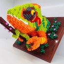 3D Chameleon Animal Building Blocks Wall Art Assembly Model