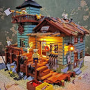 Fishermans Cabin Building Blocks Street View Architecture Model Decor Gift