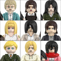 Attack on Titan Anime Building Blocks Mini Action Figures Levi Eren Mikasa Gift