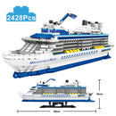 2428 Piece City Cruise Liner Ship Mini Building Blocks Model