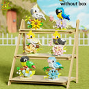 MOC Parrot Bird Flower Micro Building Blocks Mini Model Desk Decor