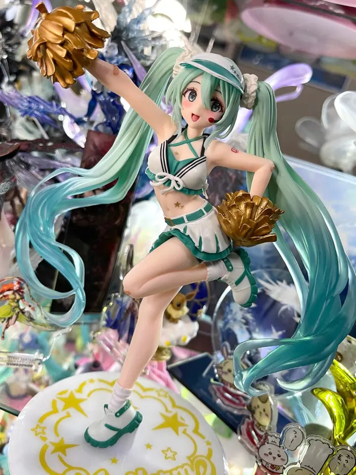 Hatsune Miku Cheerleader 18cm Anime PVC Figure Kawaii Collectible Toy