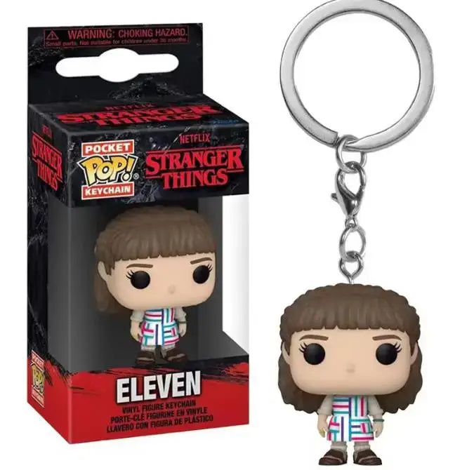 Stranger Things Eleven Steve Dustin Pocket Pop Funko Keychains
