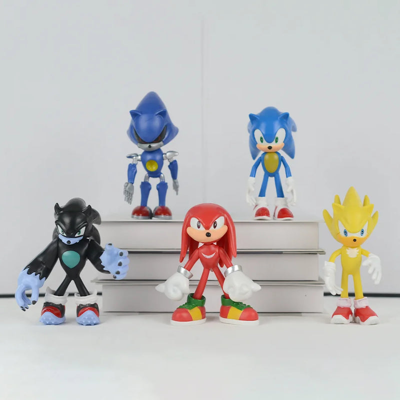 Sonic and Shadow Game Character Figure Anime Hedgehog Collectible Toy Gift