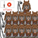 Medieval Dragon Knights Heavy Armor Building Bricks Action Figure Set 11pcs