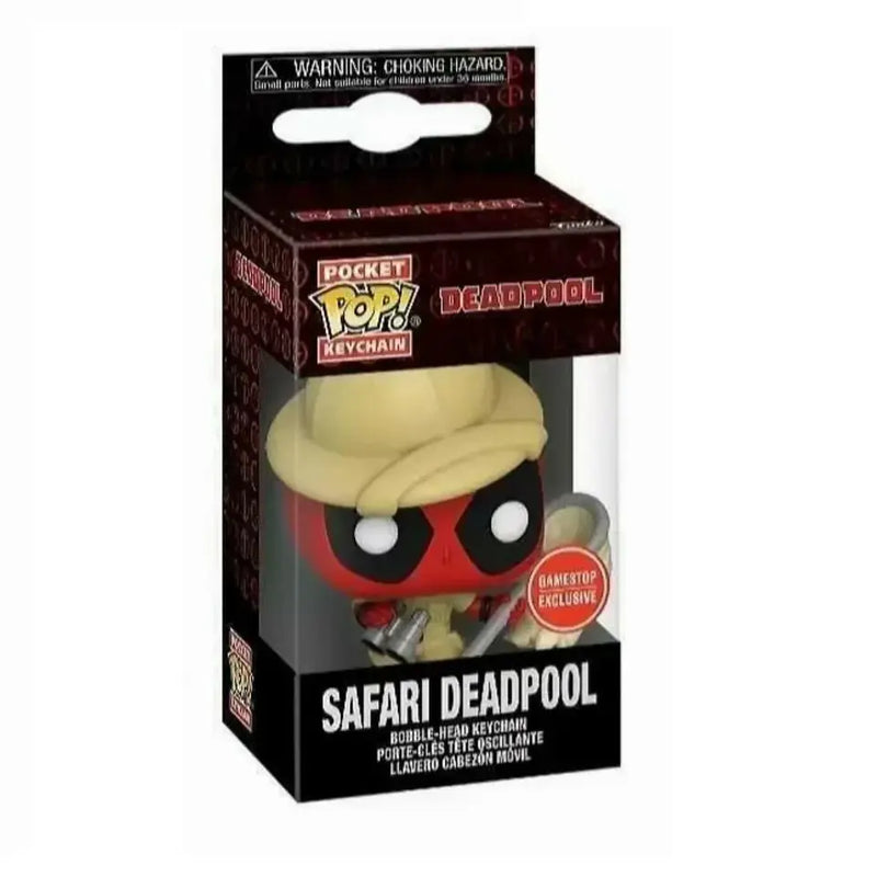 Safari Deadpool Gamer Pocket Pop Funko Keychain Marvel Collectible