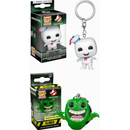 Funko Pop Ghostbusters Stay Puft and Slimer Pocket Keychain Figures