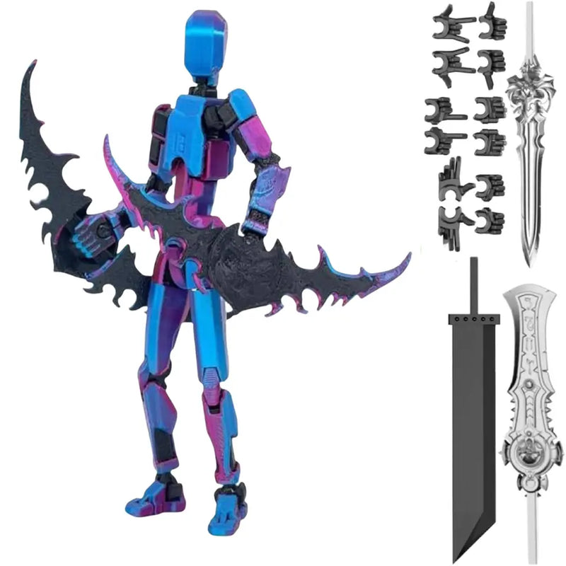 13 Multi Jointed Action Figure with Accessories Mechanical Body Toy Gift