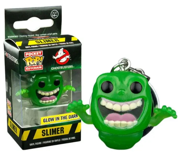Funko Pop Ghostbusters Stay Puft and Slimer Pocket Keychain Figures