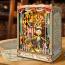 DIY Wooden Puppet Theater Book Nook Miniature Bookshelf Model Kit