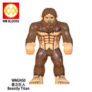 Attack on Titan Anime Building Blocks Mini Action Figures Levi Eren Mikasa Gift