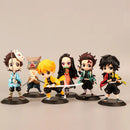 Demon Slayer Q Posket Set Tanjiro Nezuko Zenitsu PVC Anime Figures