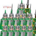 Medieval Dragon Knights Heavy Armor Building Bricks Action Figure Set 11pcs