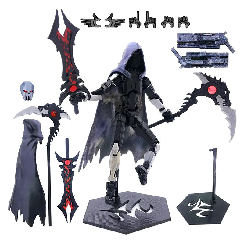 T13 Death Skeleton Robot Figure with Cape Collectible Action Toy