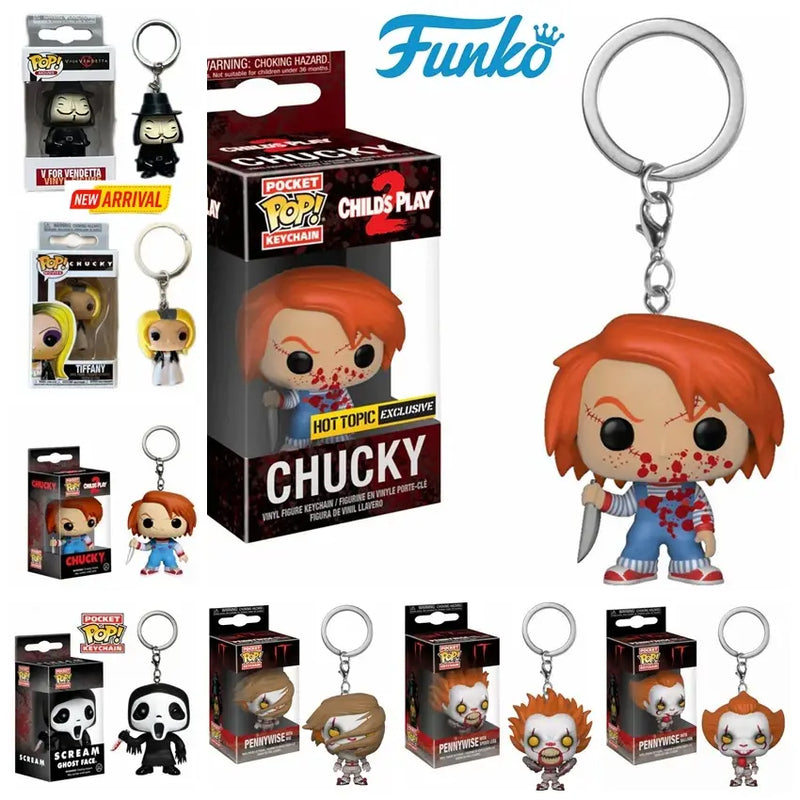 Chucky Pennywise Ghostface Pocket Pop Funko Keychain Collectibles