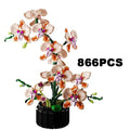 Creative Orchid Bouquet Building Blocks Potted Flower Desk Decor Toy