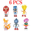 Sonic and Shadow Game Character Figure Anime Hedgehog Collectible Toy Gift