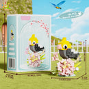 MOC Parrot Bird Flower Micro Building Blocks Mini Model Desk Decor