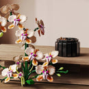 Creative Orchid Bouquet Building Blocks Potted Flower Desk Decor Toy
