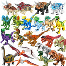 Jurassic World Mega Dino T Rex vs Raptor Building Blocks Battle Set