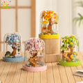 MOC Four Season Mini Tree House Micro Building Blocks Desk Decor Model