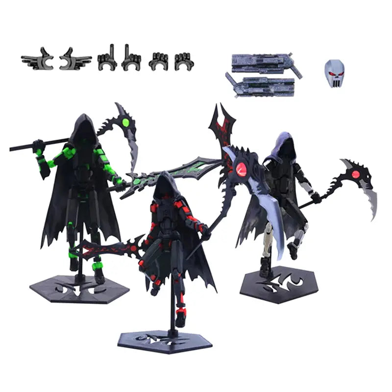 T13 Death Skeleton Robot Figure with Cape Collectible Action Toy