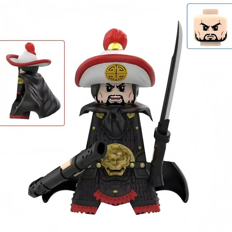 Ancient Chinese Hero Yue Fei Armor Soldier Building Block Figure Toy Gift