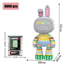 8000 Piece Diamond Rabbit Building Blocks Puzzle Home Decor Gift