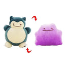 Pokemon Ditto Snorlax Reversible Plush Pillow Stuffed Toy Gift