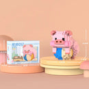 Cute Pig Micro Building Blocks Cartoon Assembly Educational Toy Gift