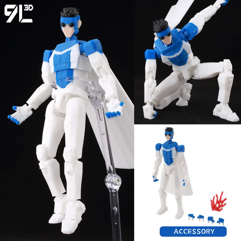 9L3D Printed Invincible 2.0 Superheroes Multi Jointed Action Figure Model
