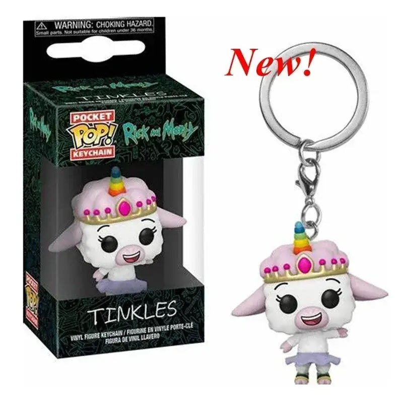 Funko Pocket Rick and Morty Keychain Figures Pickle Rick Meeseeks Snowball